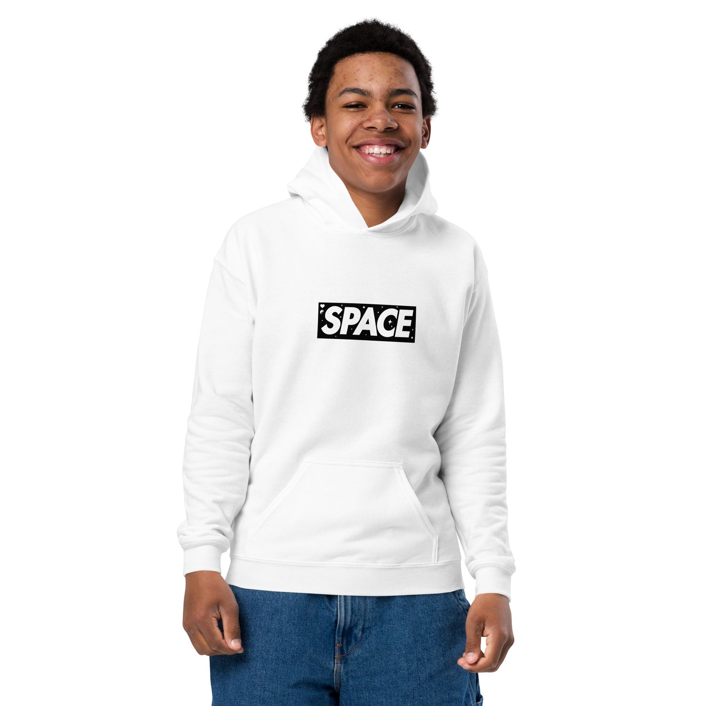 Youth heavy blend space boxlogo hoodie